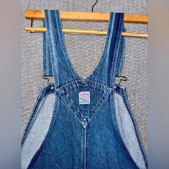 Vintage Pointer Brand Denim Carpenter Bib Overalls Size Men’s Waist 40 Length M - Picture 8 of 15